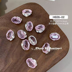 Z526-transparent dove eggs with diamonds [pink]
