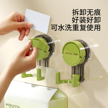 Double head suction cup hook wash towel non-perforated bathroom suction cup double hook double hook hanging paper strong load-bearing wholesale