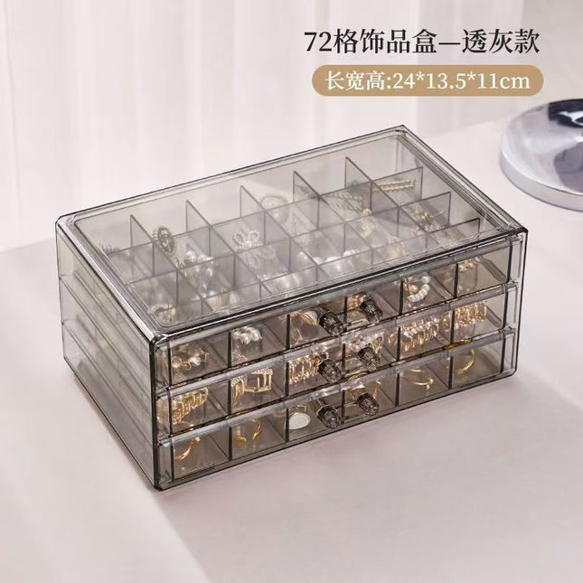 Jewelry Storage Box, Hand Jewelry, Earrings, Necklaces, Ear Studs, Anti-Oxidation Drawer-Type Acrylic Nail Art Jewelry Box