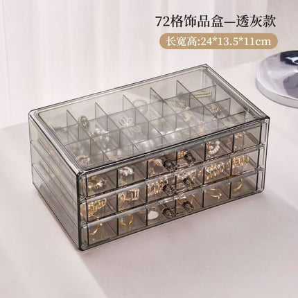 Jewelry Storage Box, Hand Jewelry, Earrings, Necklaces, Ear Studs, Anti-Oxidation Drawer-Type Acrylic Nail Art Jewelry Box