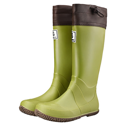 C200 Cross-Border High-Top Foldableing Water Shoes Women's Outdoor Camping Style Couple Rain Boots Soft Sole Comfortable Waterproof Work Shoes
