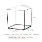 Transparent storage box [15*15cm] pet thickened version