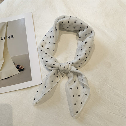 Autumn Maillard Wine Red Artistic Retro Small Square Decorative Scarf Cotton Linen Breathable Waist Flower Hair Belt