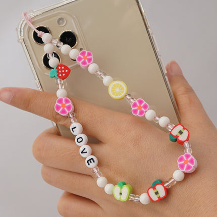 Factory direct supply handmade beaded mobile phone lanyard bluetooth speaker lanyard flashlight fan selfie stick U disk sling