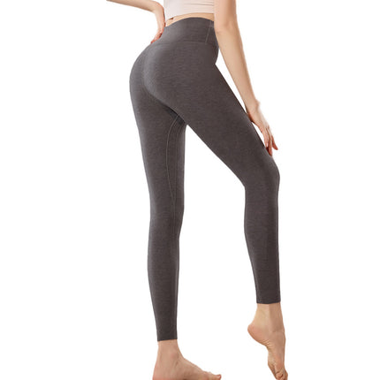 7A Antibacterial Cashmere High Waist Leggings Women's Velvet Heating Palace Protection Warm Pants Slim Fit Tummy Control Seamless Pants