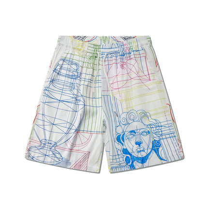 Foreign Trade Casual Hawaiian Beach Printed Short-Sleeved Shirt Cuban Collar European and American Retro Vacation Shorts Two-Piece Set
