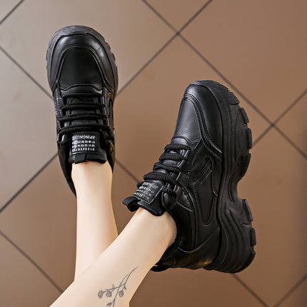 Clunky sneakers for women ins trendy 2024 spring new versatile retro sports casual shoes thick-soled women's shoes