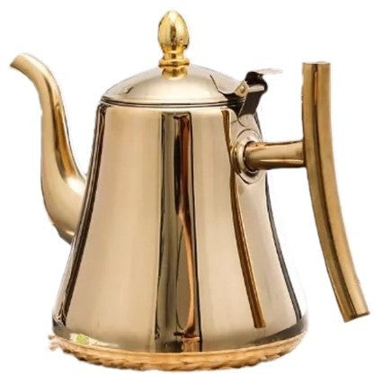 Thickened Stainless Steel Kettle Teapot Coffee Pot Oil Pot with Strainer Household Boiling Teapot Universal Flat Bottom Kettle