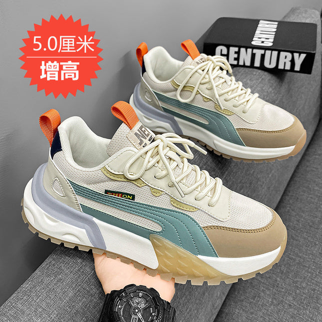 Forrest Gump Men's Shoes Summer Breathable 2025 New Deodorant Mesh Sports Leisure Running Elevated Putian Torre Trendy Shoes