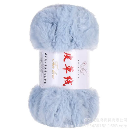 Nine-color bird thick fur line imitation fur fluff line long hair mink hat handmade scarf knitting diy wool ball