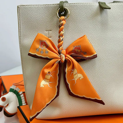High-grade Handbag Handle Ribbon Bag Handle Handle Accessories Silk Scarf Handbag Tie Bag with Decorative Ribbon Pendant