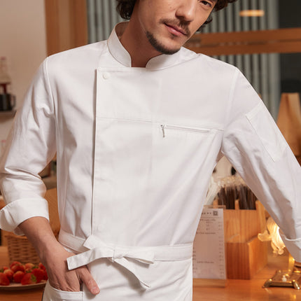 Chef Workwear Long-Sleeve Set for Hotels, Restaurants, and Kitchens, Moisture-Wicking and Sweat-Wicking