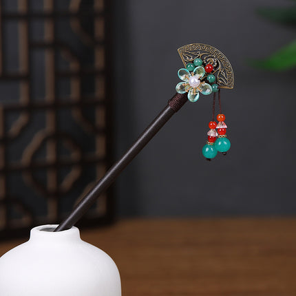 New Year Red Festive Chinese Style Hairpin Palace Style Tassel Walking Hair Hairpin Retro Hanfu Ancient Dress Cheongsam Hair Accessories Women