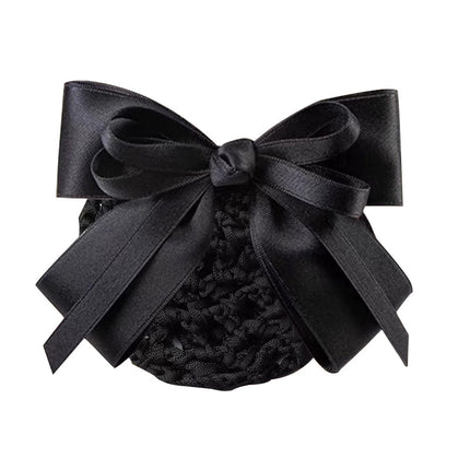 Stewardess Net Pocket Head Flower Professional Hair Net Nurse Female Bank Hotel Hairpin Bow New High-end Sense Hair Accessories