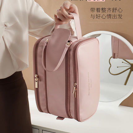 New Internet Celebrity Cosmetic Bag Large Capacity Multifunctional Cosmetics Bag Pu High-Looking Cosmetics Storage Three-Layer Organizing Box