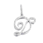 Silver single letter D