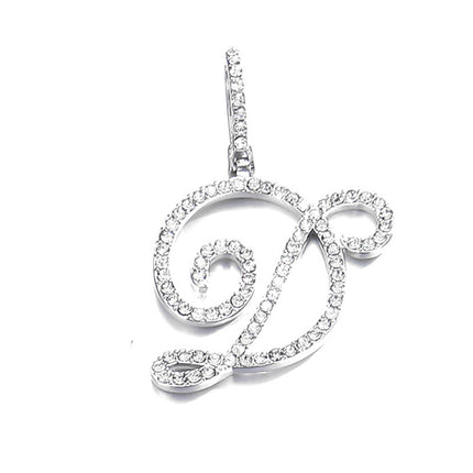 Foreign trade popular products full diamond hip hop jewelry grass letter pendant melon seed buckle Cuban chain accessories Amazon exclusive