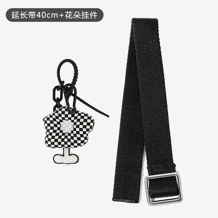 Black Thickened Extension Strap Crossbody Transformation Canvas Bag Strap Extension Chain Suitable for Lulu Moon Bag Accessories Sold Separately