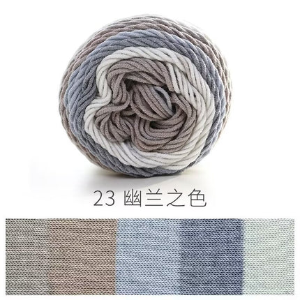 Ruyi Bird 5-strand Milk Cotton Dyed Rainbow Cotton Cake Ball Wool Ball Handmade DIY Woven Scarf Pillow Blanket