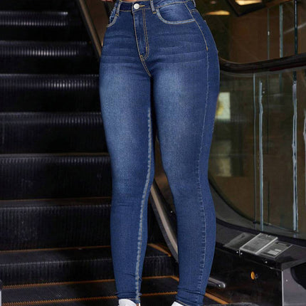 Distributor of Cross-Border Temu In-Stock Products, Shein Jeans, European and American High-Elastic Skinny Pants, Plus Size