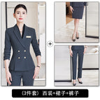 Gray suit + skirt + pants / S