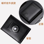 Carbon fiber grain cowhide Black