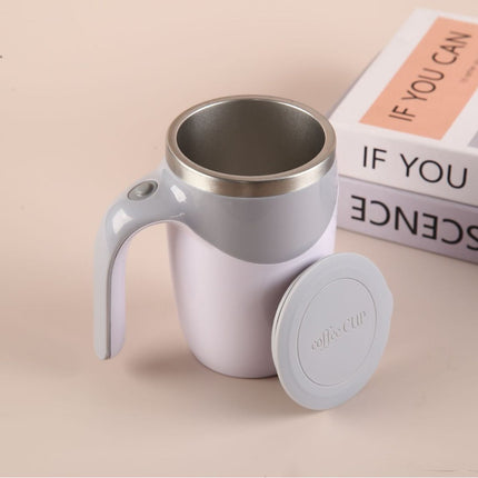 Customized 304 Stainless Steel Fully Automatic Stirring Coffee Cup Magnetic Rotation USB Charging One-Click Stirring Creative Lazy Person
