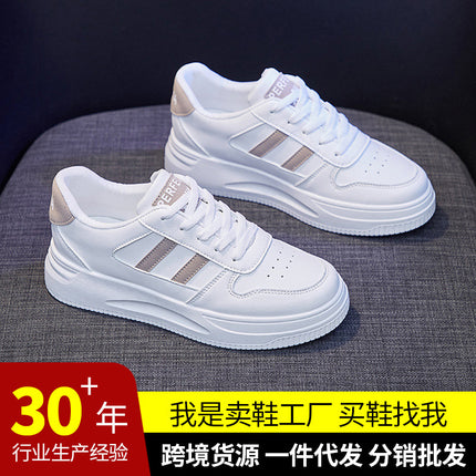 Spring and Autumn Casual Women's Board Shoes New Women's White Shoes Fashion Thick Sole Simple Women's Casual Shoes sneaker