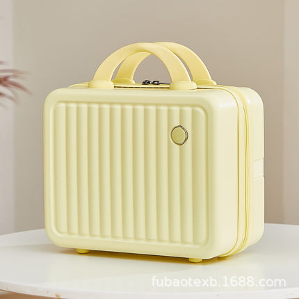 Cute Portable Cosmetic Bag High-value Travel Bag Women's 14-inch Small Portable Password Box Large Capacity Cosmetic Case