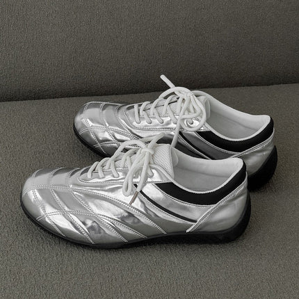 Black Racing Moral Training Shoes Men's New Mesh Breathable Forrest Gump Shoes Sports Casual Shoes Apple Shoes Leather Sc12