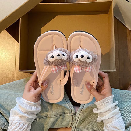 Gorgeous Cartoon-Style Cute Shirley Flip-Flops for Girls, Summer 2025 New Trendy Internet Celebrity Slippers, Non-Slip