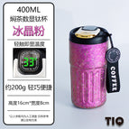Mainly sku / Striped coffee cup large ice flower pink