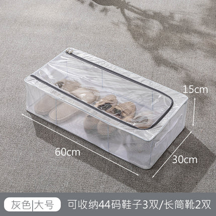 Folding Steel Frame Shoe Box Storage Transparent Dustproof Shoe Cabinet Home Storage Dormitory Shoe Storage Box Installation-Free Batch