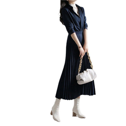 2023 new high-end light luxury dress high-grade ol professional women's clothing temperament goddess fan autumn clothing royal sister mature