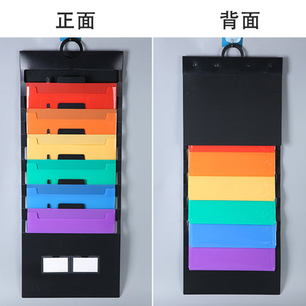 Hanging rainbow foldable ring portable organ bag A4 6-layer large capacity waterproof and dirty folder wholesale