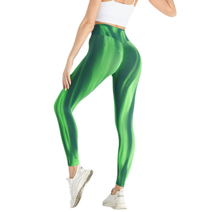 New Cross-border Aurora Sports Yoga Pants Seamless High Waist Fitness Pants Yoga Pants Slim-fit Explosive Peach Hip