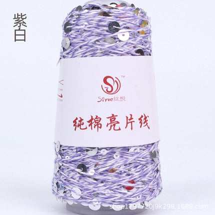 Siyue pure cotton sequined yarn size beads 3+6 hand-woven yarn tube yarn factory wholesale wool ball cross-border