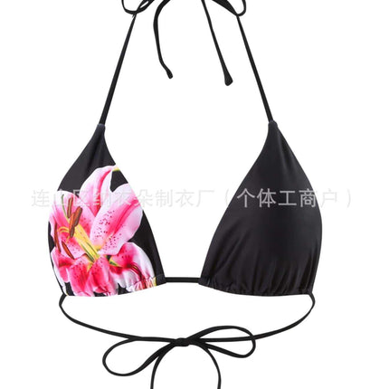 2025 New Printed Halter Neck Bikini, Sexy and High-End Swimwear for the Beach, Ultra-Revealing Two-Piece Swimsuit for Women