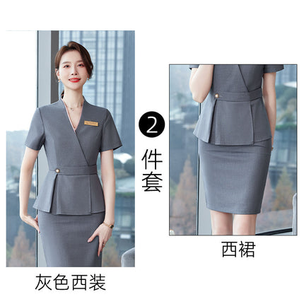 2024 New Advanced Sense Professional suit Gold Jewelry Store Guide Work Clothes Hotel Front Desk Cashier