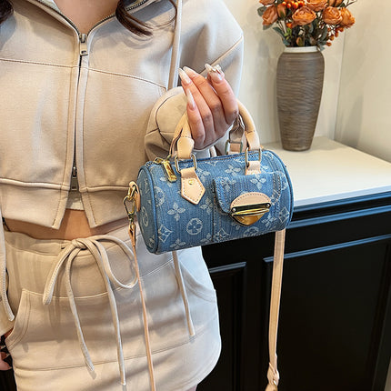 Cross-border New Fashion Portable Women's Bag Denim Pillow Bag Elegant High-end Shoulder Bag Women's Underarm Bag