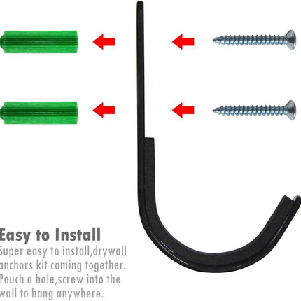 Cross-border Rifles Shotgun Hooks 2Pcs wall-mounted gun rack metal storage hook J-hook