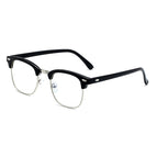 Bright black silver frame flat