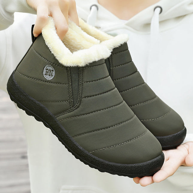 Cotton Shoes Winter 2026 New Foreign Trade Model Women's Fleece-Lined Warm Shoes for Parents Polyurethane Casual Cotton Boots Cross-Border Snow Boots