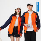 Zip/Orange navy blue sleeves / S
