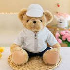 25cm [ready stock high quality] / White-car logo bear