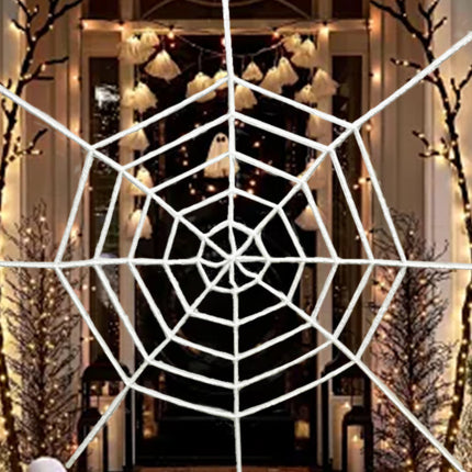 in stock Halloween Triangle Spider Web Super Fan Web Pie Decorative Props for Easter Atmosphere