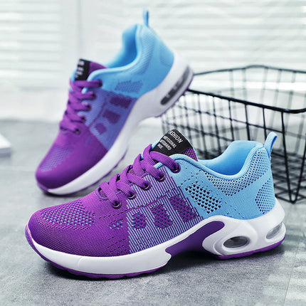 Women's Shoes, New Summer Style Mesh Air-Cushion Shoes, Lightweight Foreign Trade Cross-Border Running Shoes for Women, Soft-Soled Breathable Sports Shoes for Women