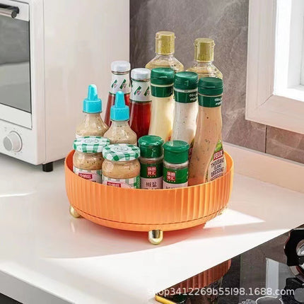 Multifunctional Storage Turntable, Rotatable Cosmetic Storage Tray, Kitchen Condiment Bottle Storage Tray, Desktop Fruit Turntable