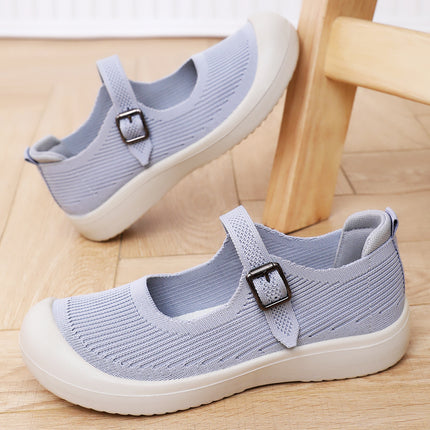Mom's Shoes for Women, New Summer Style, Breathable Buckle Single Shoes, Soft Sole, Comfortable Casual Shoes, Hollow Design, Fashionable and Comfortable Women's Shoes