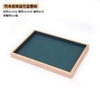 Bamboo empty plate dark green